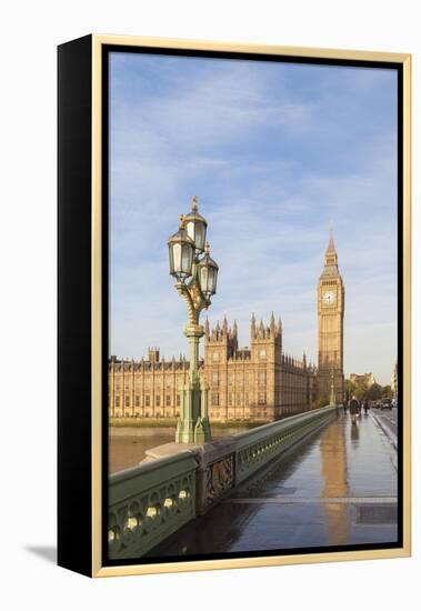 The Houses of Parliament and Westminster Bridge Bathed in Early Morning Light, London, England-null-Framed Premier Image Canvas