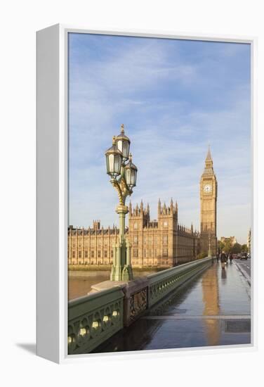 The Houses of Parliament and Westminster Bridge Bathed in Early Morning Light, London, England-null-Framed Premier Image Canvas