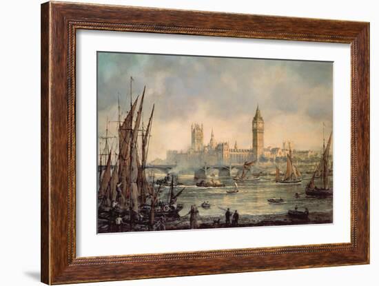 The Houses of Parliament and Westminster Bridge-Richard Willis-Framed Giclee Print