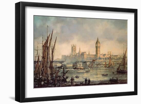 The Houses of Parliament and Westminster Bridge-Richard Willis-Framed Giclee Print