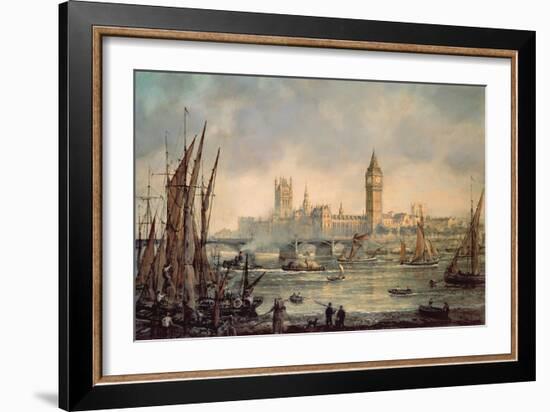 The Houses of Parliament and Westminster Bridge-Richard Willis-Framed Giclee Print