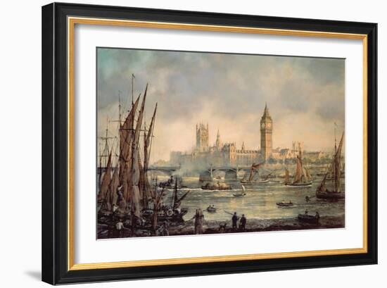 The Houses of Parliament and Westminster Bridge-Richard Willis-Framed Giclee Print