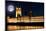 The Houses of Parliament at Night with a Bright Full Moon-Kamira-Mounted Photographic Print
