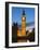 The Houses of Parliament, Big Ben and Westminster Bridge at Dusk, Westminster, London-Amanda Hall-Framed Photographic Print