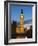 The Houses of Parliament, Big Ben and Westminster Bridge at Dusk, Westminster, London-Amanda Hall-Framed Photographic Print