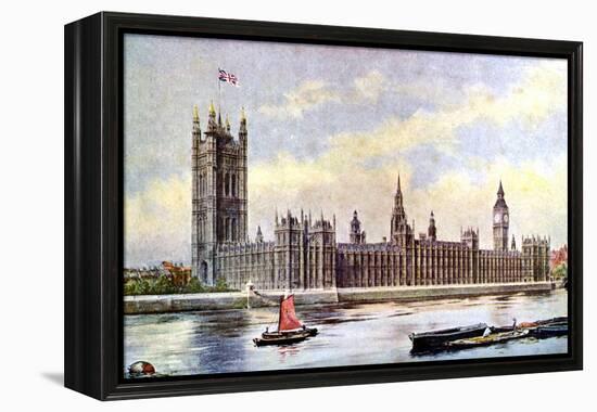 The Houses of Parliament from Lambeth Palace, Westminster, London, C1905-null-Framed Premier Image Canvas