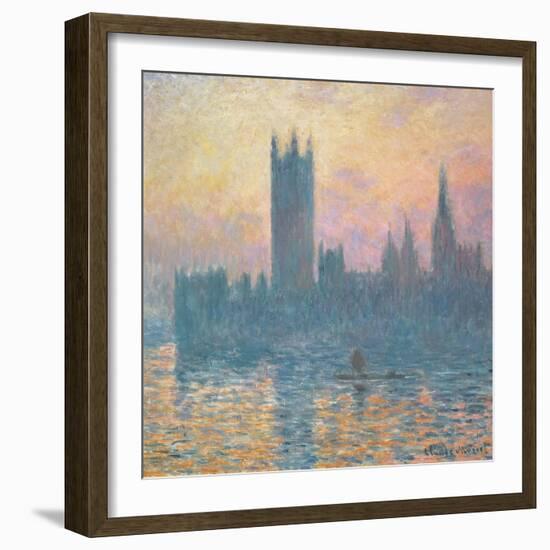 The Houses of Parliament, Sunset, 1903-Claude Monet-Framed Giclee Print