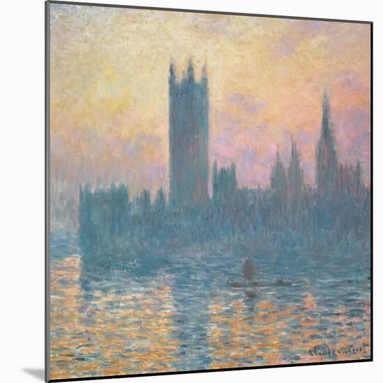 The Houses of Parliament, Sunset, 1903-Claude Monet-Mounted Giclee Print