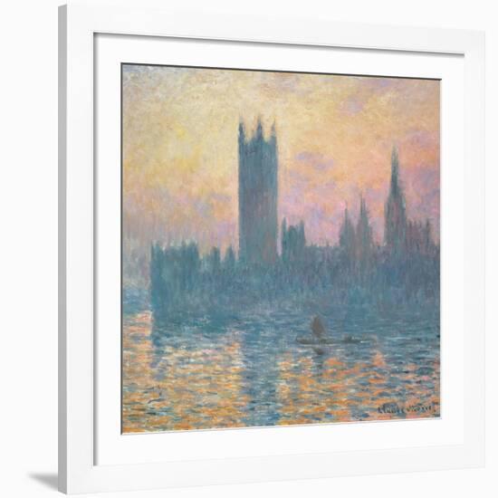 The Houses of Parliament, Sunset, 1903-Claude Monet-Framed Giclee Print