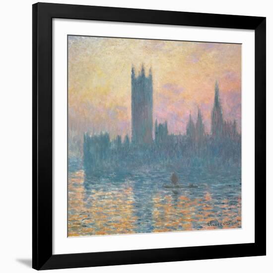 The Houses of Parliament, Sunset, 1903-Claude Monet-Framed Giclee Print