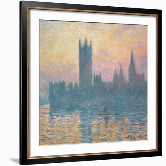 The Houses of Parliament, Sunset, 1903-Claude Monet-Framed Giclee Print