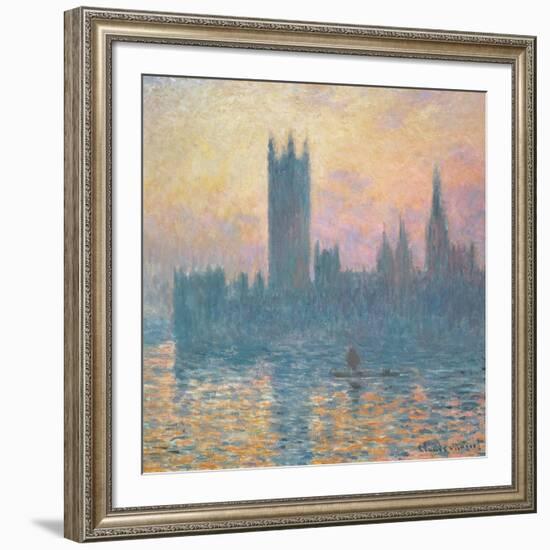 The Houses of Parliament, Sunset, 1903-Claude Monet-Framed Giclee Print