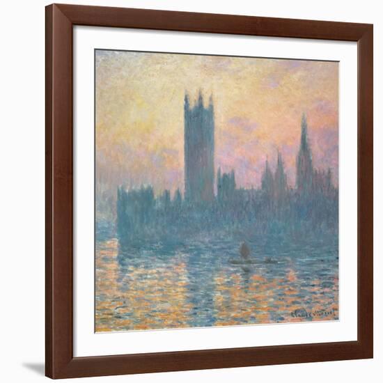 The Houses of Parliament, Sunset, 1903-Claude Monet-Framed Giclee Print