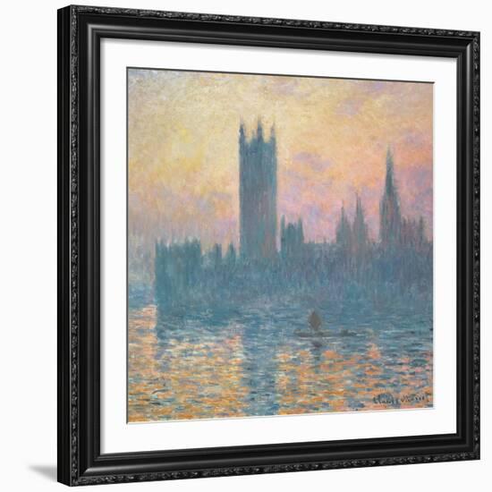 The Houses of Parliament, Sunset, 1903-Claude Monet-Framed Giclee Print