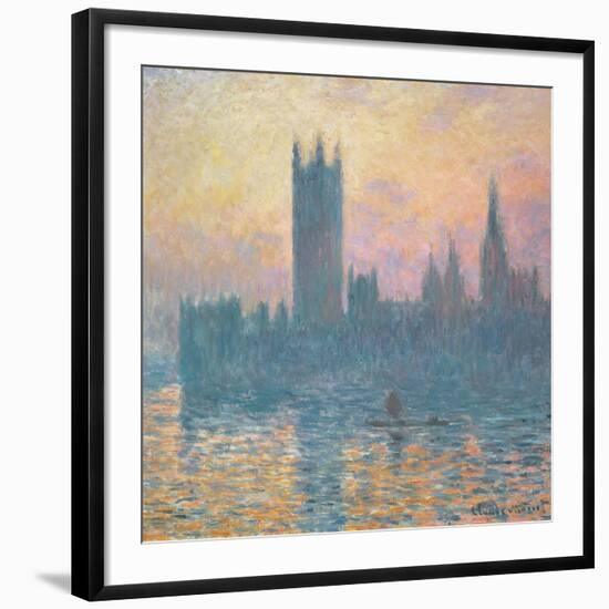 The Houses of Parliament, Sunset, 1903-Claude Monet-Framed Giclee Print