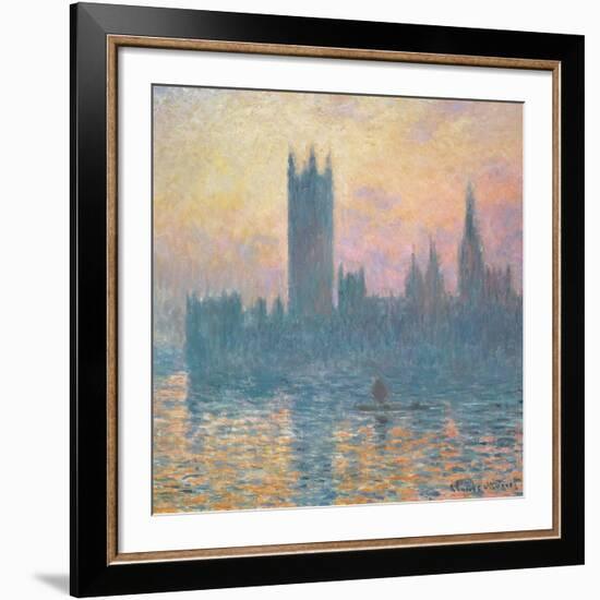 The Houses of Parliament, Sunset, 1903-Claude Monet-Framed Giclee Print