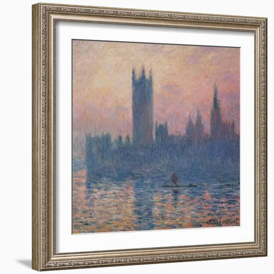 The Houses of Parliament, Sunset, 1903-Claude Monet-Framed Giclee Print