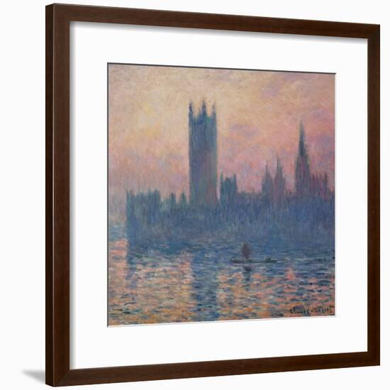 The Houses of Parliament, Sunset, 1903-Claude Monet-Framed Giclee Print