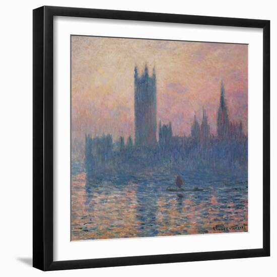 The Houses of Parliament, Sunset, 1903-Claude Monet-Framed Giclee Print