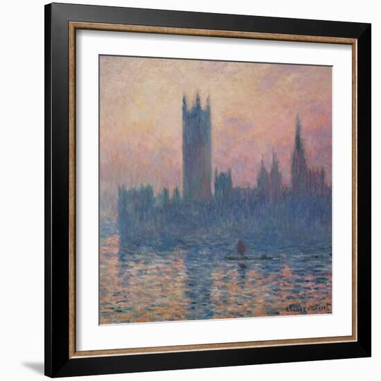 The Houses of Parliament, Sunset, 1903-Claude Monet-Framed Giclee Print