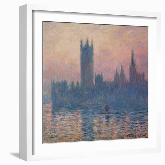 The Houses of Parliament, Sunset, 1903-Claude Monet-Framed Giclee Print