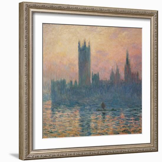 The Houses of Parliament, Sunset, 1903-Claude Monet-Framed Giclee Print