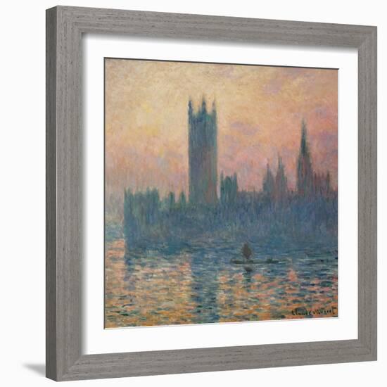 The Houses of Parliament, Sunset, 1903-Claude Monet-Framed Giclee Print