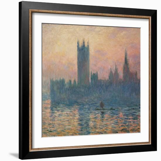 The Houses of Parliament, Sunset, 1903-Claude Monet-Framed Giclee Print