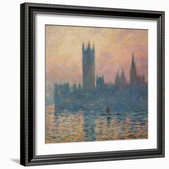 The Houses of Parliament, Sunset, 1903-Claude Monet-Framed Giclee Print