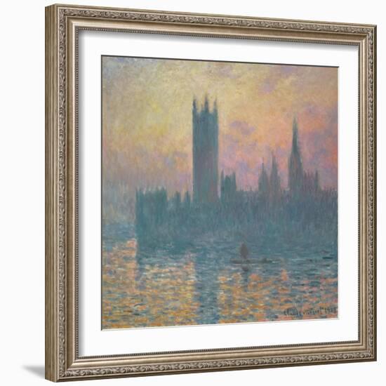 The Houses of Parliament, Sunset, 1903-Claude Monet-Framed Art Print