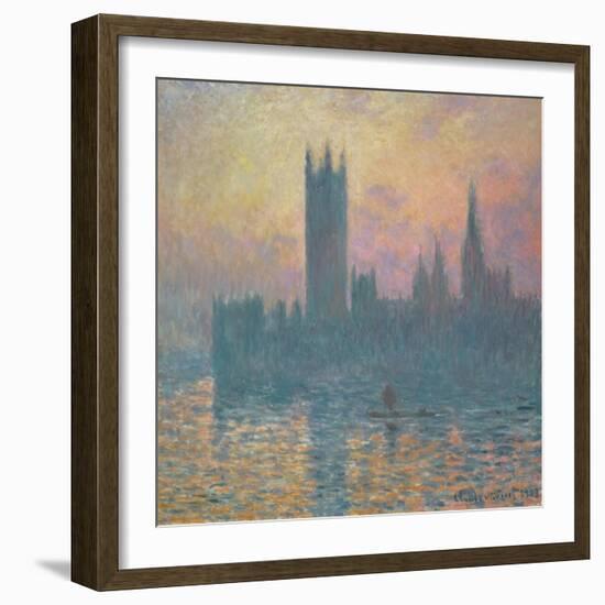 The Houses of Parliament, Sunset, 1903-Claude Monet-Framed Art Print