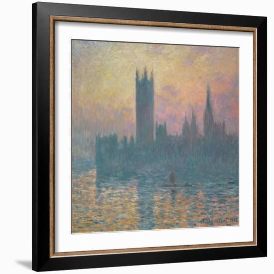 The Houses of Parliament, Sunset, 1903-Claude Monet-Framed Art Print