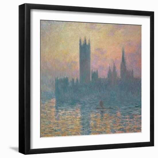 The Houses of Parliament, Sunset, 1903-Claude Monet-Framed Art Print