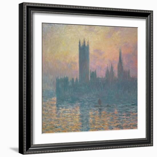 The Houses of Parliament, Sunset, 1903-Claude Monet-Framed Art Print