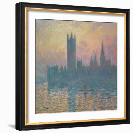 The Houses of Parliament, Sunset, 1903-Claude Monet-Framed Art Print