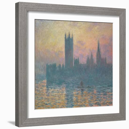 The Houses of Parliament, Sunset, 1903-Claude Monet-Framed Premium Giclee Print