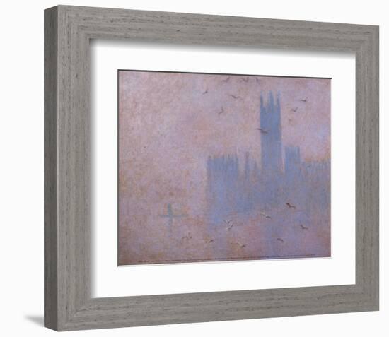 The Houses of Parliament, The Seagulls-Claude Monet-Framed Art Print