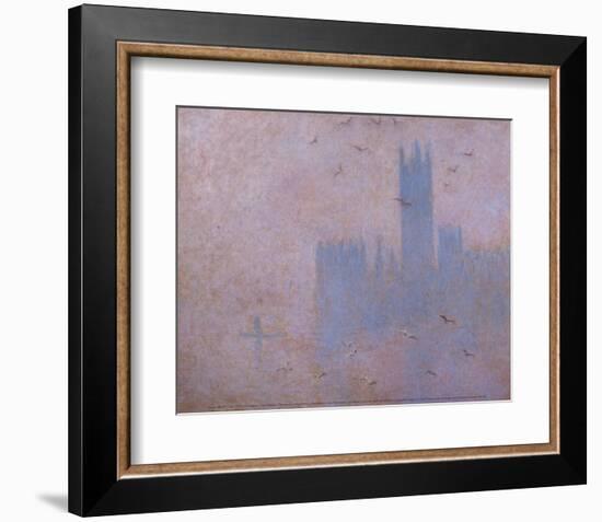 The Houses of Parliament, The Seagulls-Claude Monet-Framed Art Print