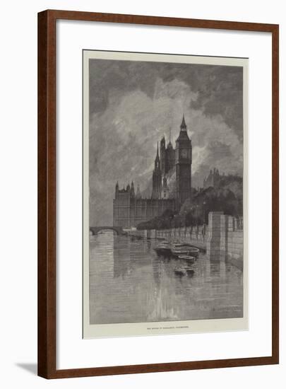 The Houses of Parliament, Westminster-Charles Auguste Loye-Framed Giclee Print
