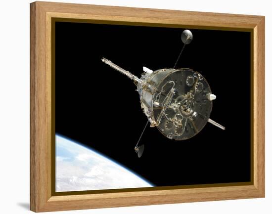 The Hubble Space Telescope in Orbit Above Earth-null-Framed Premier Image Canvas