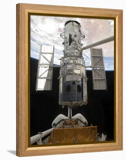 The Hubble Space Telescope Is Released from the Cargo Bay of Space Shuttle Atlantis-null-Framed Premier Image Canvas