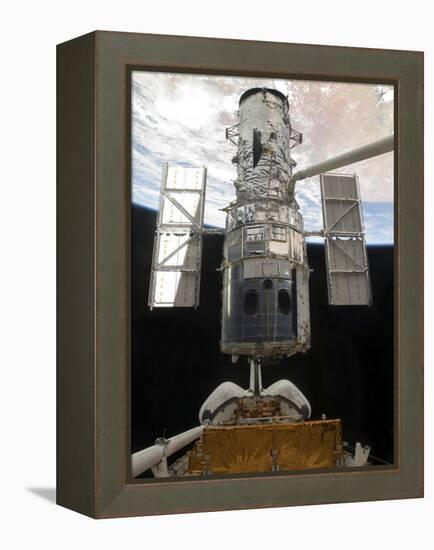 The Hubble Space Telescope Is Released from the Cargo Bay of Space Shuttle Atlantis-null-Framed Premier Image Canvas