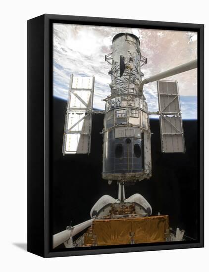 The Hubble Space Telescope Is Released from the Cargo Bay of Space Shuttle Atlantis-null-Framed Premier Image Canvas