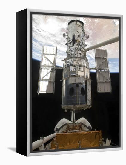 The Hubble Space Telescope Is Released from the Cargo Bay of Space Shuttle Atlantis-null-Framed Premier Image Canvas