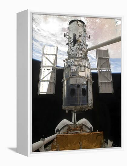 The Hubble Space Telescope Is Released from the Cargo Bay of Space Shuttle Atlantis-null-Framed Premier Image Canvas