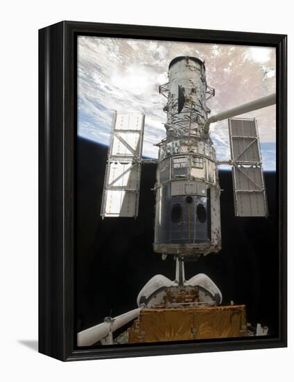 The Hubble Space Telescope Is Released from the Cargo Bay of Space Shuttle Atlantis-null-Framed Premier Image Canvas