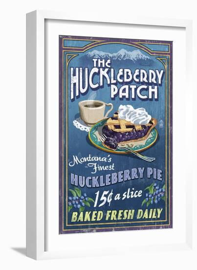 The Huckleberry Patch, Montana-Lantern Press-Framed Premium Giclee Print