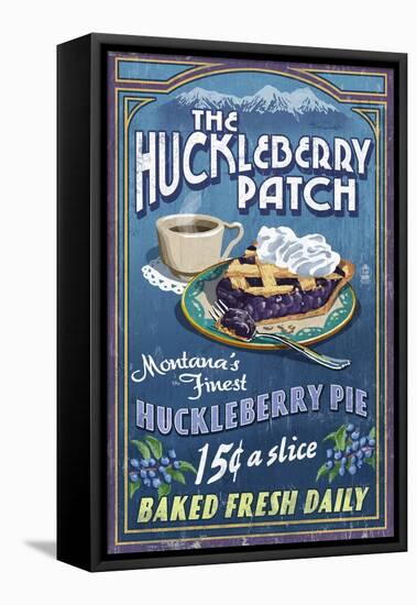 The Huckleberry Patch, Montana-Lantern Press-Framed Stretched Canvas