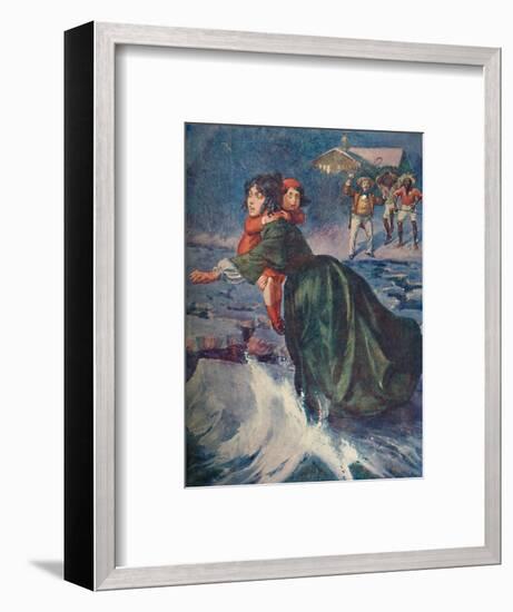 'The huge green fragment of ice pitched and creaked', 1929-Unknown-Framed Giclee Print