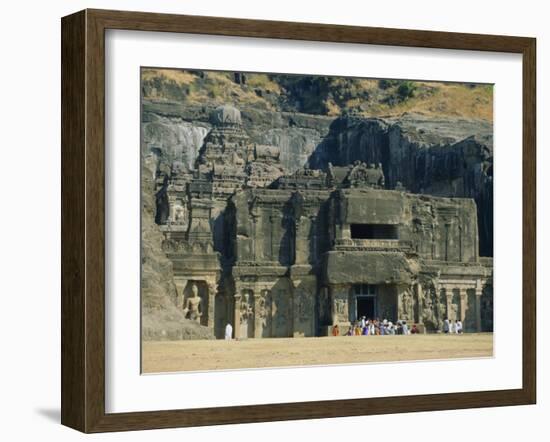 The Huge Kailasa (Kailash) Temple, Ellora, Maharashtra State, India-Robert Francis-Framed Photographic Print